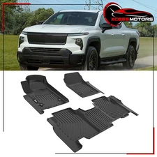 Fits 2024-2026 Chevy Silverado EV GMC Sierra EV 3D Floor Mats Liner Carpet TPE