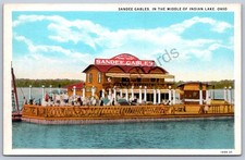 Postal K54/Indian Lake Ohio década de 1930 Andee Gables Bathing Dancing 335