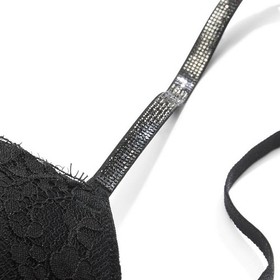 Victoria's Secret Dream Angels Wicked Twinkle Lace Balc Bra 34C *Black* NEW!