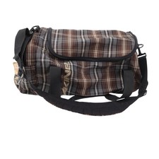 Dakine EQ Duffle Bag 51L End Pocket Double Handle Brown Gray Plaid Check