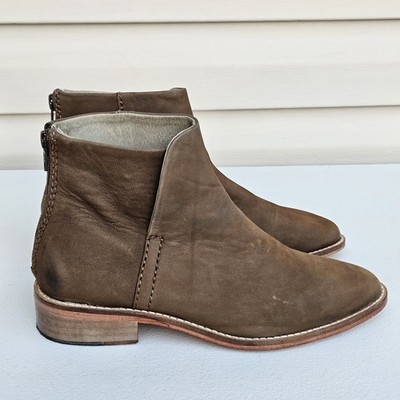 Free People Century Flat Ankle Boots Women's Sz 36/US 5.5 Brown Casual Bohemian