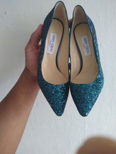 Jimmy Choo Agnes 85mm Glitter Pump Heels size 40
