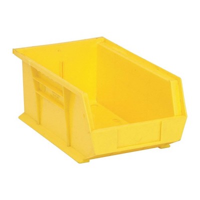 QUANTUM STORAGE SYSTEMS QUS241YL Hang and Stack Bin,Yellow,PP,6 in 33Z334