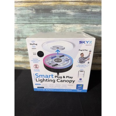 SkyX SkyPlug Smart Plug & Play Lighting Canopy Black New RGB LED 5912-MB