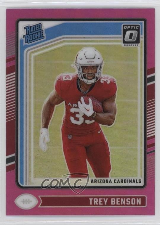 2024 Panini Donruss Optic Rated Pink Prizm Trey Benson #293 Rookie RC 15j7