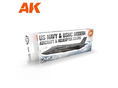 Ak Interactive - 3rd Generation - Acrylic Paint Set Us Navy & Usmc Modern Aircra