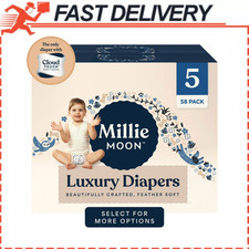 Millie Moon Size 5 Luxury Diapers 58 Ct High Absorbency Snug Fit Hypoallergenic