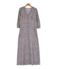 TIENS ecoute Shirt Dresses NavyxWhitexRed(Flower Pattern) M 2200573285035