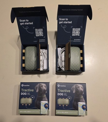 Two never used Tractive XL GPS Dog Tracker and Health Monitoring System
