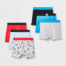 Toddler Boys' 6pk 'Monsters Boxer Briefs Cat  Jack 2T-3T: Cotton Knit, Mid Rise