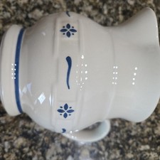 Longaberger Pottery Woven Traditions Blue Small Juice Picture 1 Qt Made In USA