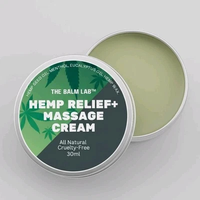 THE BALM LAB™ Hemp Oil Balm Pain Relief Cream Arthritis Stiffness Muscle Joint Knee Back Neck
