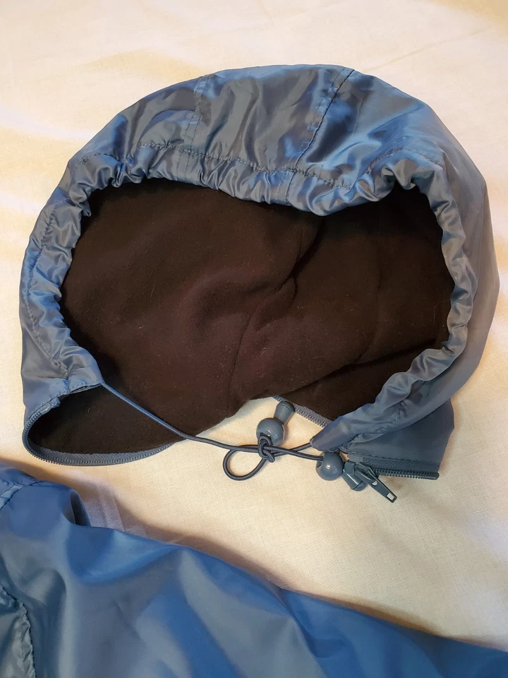 TOTES Rain Water Resistant Jacket Fleece Lined Zip-Off Hood Blue Coat Womens MED - Image 3 of 4