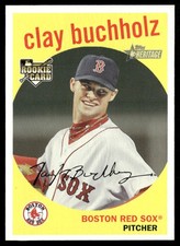 Clay Buchholz 2008 Topps Heritage #88 Rookie Card. rookie card picture