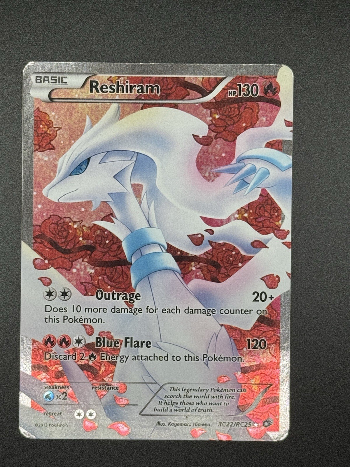 Reshiram (Full Art) RC22/RC25 Legendary Treasures: Radiant Collection Holo LP-