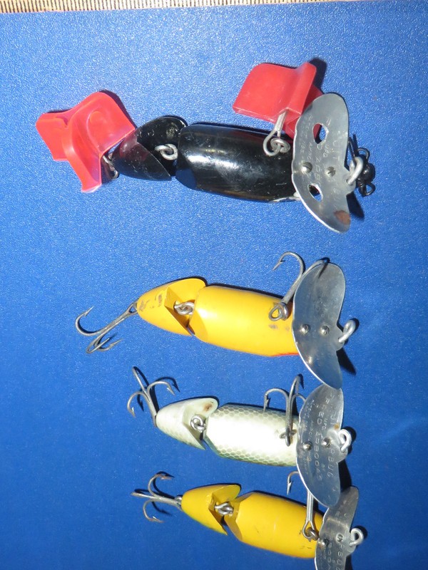 Lot of 4 Arbogast Jointed Jitterbug TOPWATER Lures Various Colors - Image 4