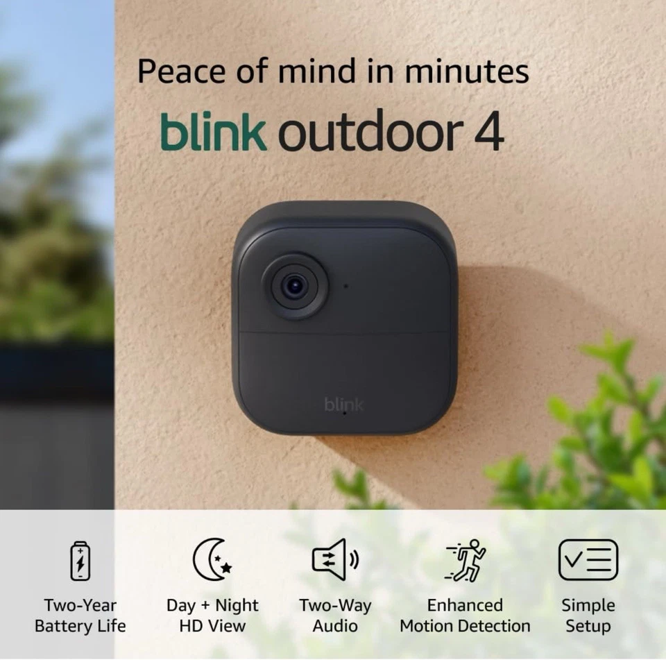 Blink Outdoor 4 Wireless Smart Security Camera, 2 Yrs Battery, 3 Cameras, Newest - Image 2 of 4