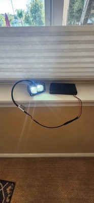 Battery powered baja light fits any bike and is very bright fits any bike.