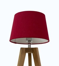 Lampshade Dark Red Textured 100% Linen Tapered Empire Light Shade 