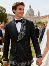 Luxury Best Men Groom Wedding Jacket Double Breasted Blazers for Formal Occasion