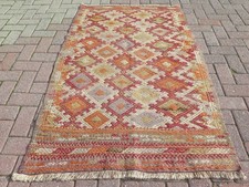 Ancien kilim turc, tapis de sol brodé fait main tapis boho chambre 41"x63"