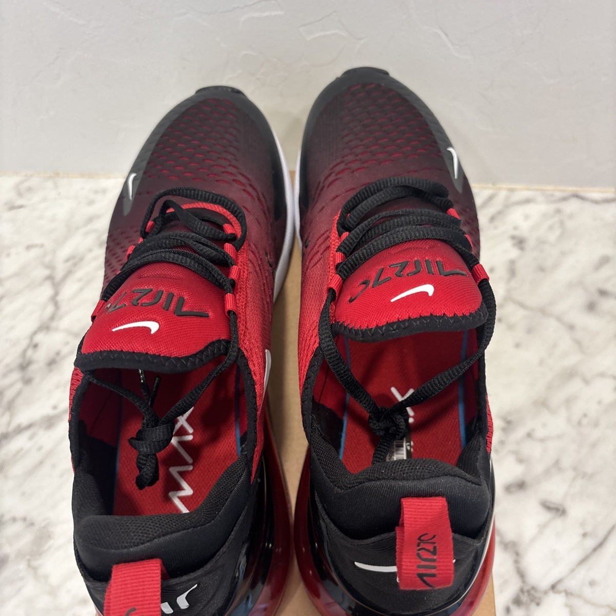 Nike Air Max 270 Shoes Gym Red Black White AH8050-602 Men\'s Size 9.5 Nike Air Max 270 - Men main image 4