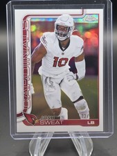 2025 Topps Chrome Football Josh Sweat 12/30 White Refractor SSP Cardinals 