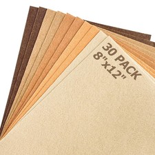 Brown Felt Fabric Sheets 8x12 Inch 30 PCS 1mm Stiff Crafts Sewing DIY