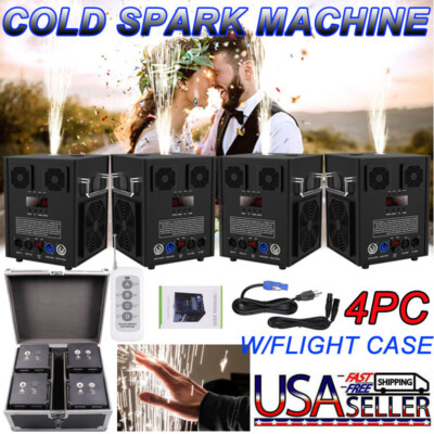 4PCS 700W Cold Spark Machine Stage Effect DMX Firework DJ Event Party Wedding