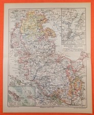 Schleswig - Holstein KIEL Helgoland historische Landkarte 1906