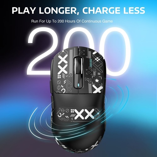 Mouse da gioco leggero wireless 26000 DPI 3 modalità con mouse antiscivolo per PC - Foto 23 di 70