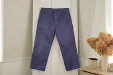 Pants Blue Vintage French cotton travaille bleus Work wear denim 37 inch waist
