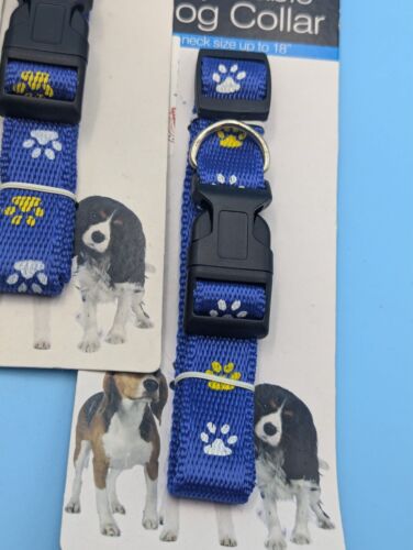 5 NEW Medium Dog Collars Adjustable Buckle Nylon Dogs Collar 12" - 18" - Picture 2 of 3