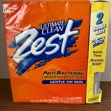 Zest 2004 Ultimate Clean W/Anti-Bacterial Deodorant 8 Pack & 2 Mystery Scents!!