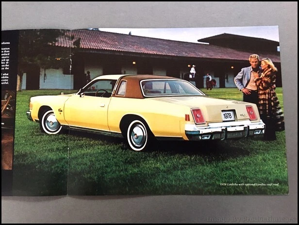1978 Chrysler Cordoba and Crown Original Car Sales Brochure Catalog - Image 4 of 4