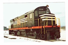 New Haven 2556 Locomotive Road Switcher 251C Engine 2500 HP In Snow #Postcard