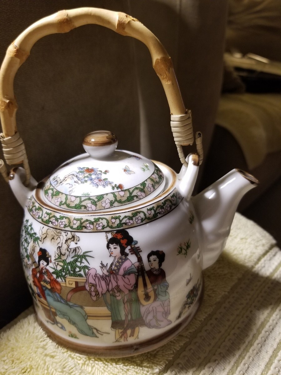 【海】粉彩茶壺②　牡丹福寿文　同治年製在印　民国時代　骨董品 時代品 中国美術 海】粉彩茶壺② 牡丹福寿文 同治年製在印 民国時代 骨董品 時代