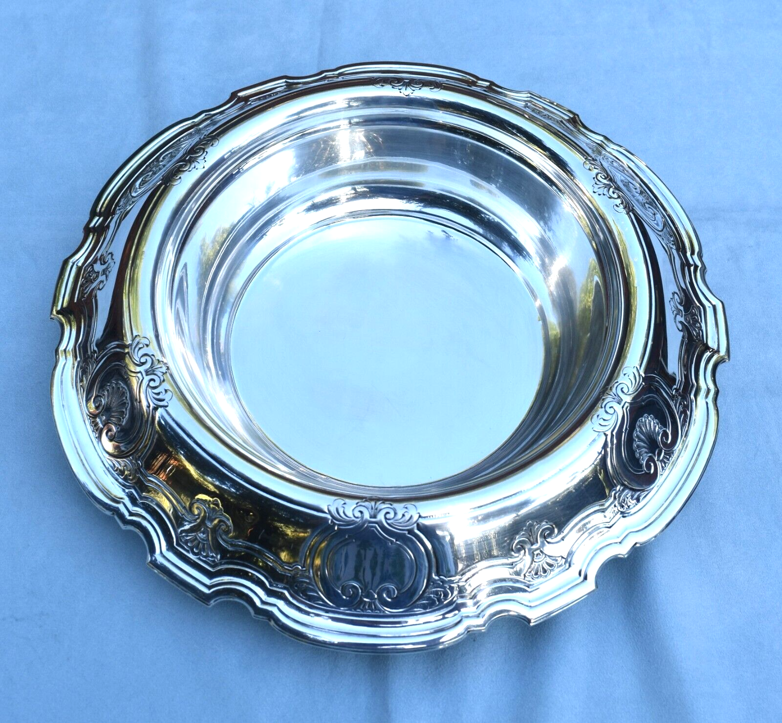 Antique TIFFANY & CO Sterling Silver John Moore 1398 Gram Chippendale Shell Bowl