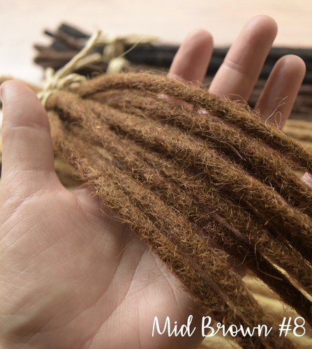 Dreadlock Extensions HUMAN HAIR x 30, 40cm long, 6mm thin + free headband - Picture 8 of 11