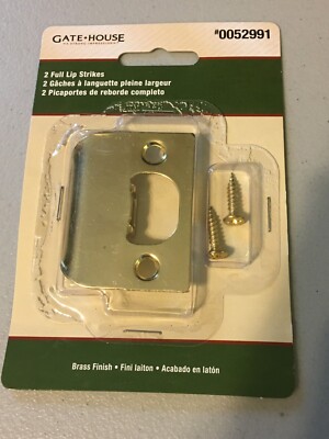 Gatehouse Full Lip Door Strike Plate Brass Finish 0052991 - OPEN APCKAGE OF ONE