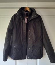 Women's Esprit Black Full Zip Padded Winter Jacket Size Uk Xl Bnwt