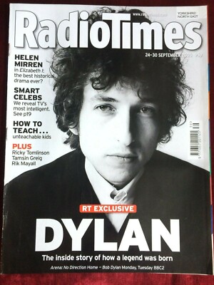 RADIO TIMES magazine 24-Sept-2005 BOB DYLAN Rik Mayal Jeremy Irons Tamsin Greig