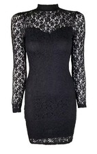 Kimchi Blue Urban Outfitters Bodycon Dress Size Small Black Slip On Lace
