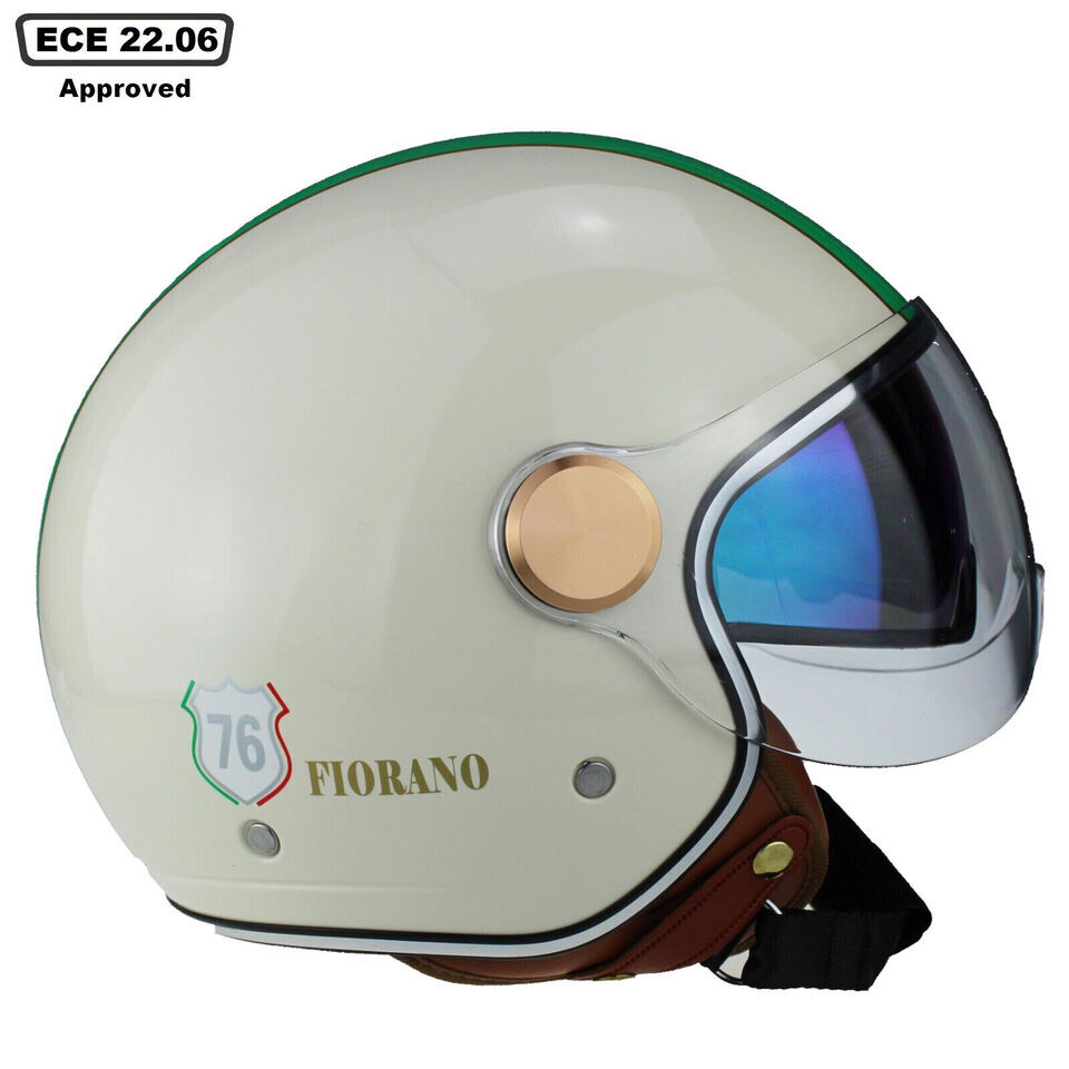 VINZ Fiori Roller Helm Jethelm Fashionhelm |in Gr.  Produktbild-Vorschau 1