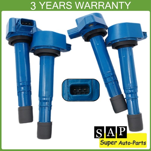 Set of 4 Ignition Coils For Honda Civic Pilot Ridgeline Acura MDX EL