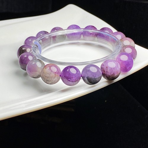 12.7mm Natural Auralite 23 Titanium Crystal Quartz Beads Bracelet - Picture 6 of 6