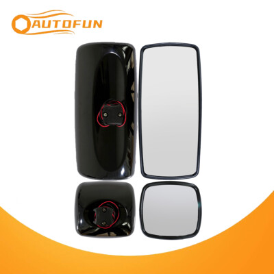 4PCS Heated Main Mirrors+Wide Angle Mirrors Black For Freightliner M2 Columbia