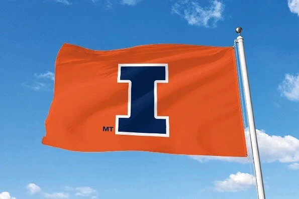 ФЛАГ ИЛЛИНОЙСА БОЙ ИЛЛИНИ 3 X 5 ФУТОВ БАННЕР 100% ПОЛНЫЙ ЦВЕТ С ОБЕИХ СТОРОН ФЛАГА - Изображение 3 из 4