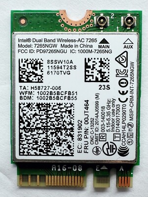 Lot of 27 Intel 7265NGW Intel Wireless-AC 7265 Dual Band Wifi+ BT 4.0 Cards