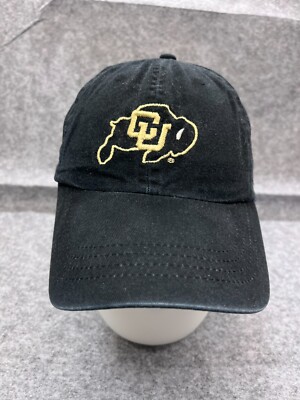 Colorado Buffaloes Hat Cap Strap Back Adult One Size Black 100% Cotton NCAA